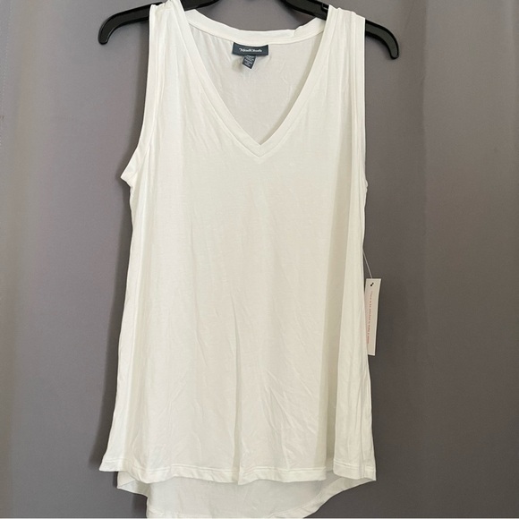 ModCloth women’s Tank Top Size S white hi low - Picture 2 of 5